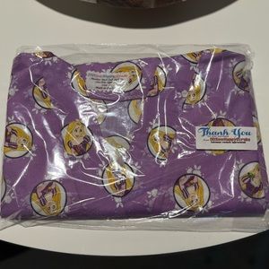 Disney Princess Rapunzel Tangled Scrub Top Size Medium